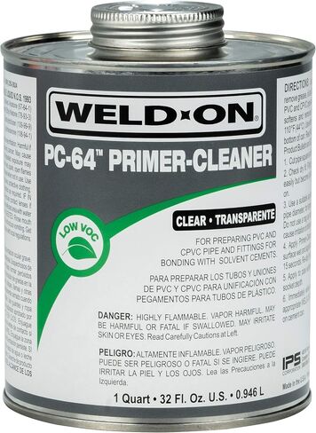 WELD-ON 10875 PC-64 PVC/CPVC Primer-Conditioner - Low-VOC, Purple, 1/4 Pint (4 fl oz) in Saudi Arabia