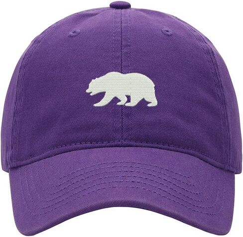 Men's Baseball Cap Bear California Embroidered Washed Cotton Vintage Dad Gifts Hat in Kuwait