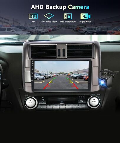 for Toyota Land Cruiser Prado 150 2010-2013 Car Stereo Radio with Snapdragon 8Core 4GB+64GB 9Inch IPS Touchscreen Wireless Carplay/Android Auto DSP Hi-Res 5/6GhzWiFi GPS Android 13 FM/RDS SWC Camera in Kuwait