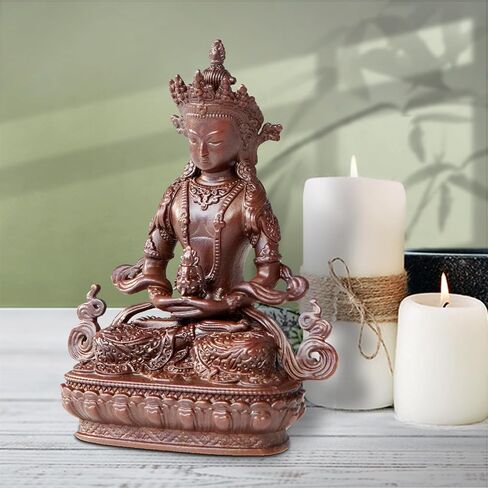 Buddha Statue Indoor, 2.9 inch Handmade Pure Copper Buddha Statues for Home Decor, Vintage Office Bedroom Shelf Decor Entryway (Manjusri) in Saudi Arabia