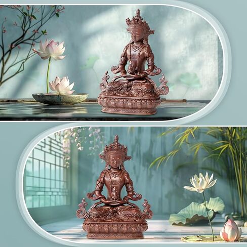 Buddha Statue Indoor, 2.9 inch Handmade Pure Copper Buddha Statues for Home Decor, Vintage Office Bedroom Shelf Decor Entryway (Manjusri) in Saudi Arabia