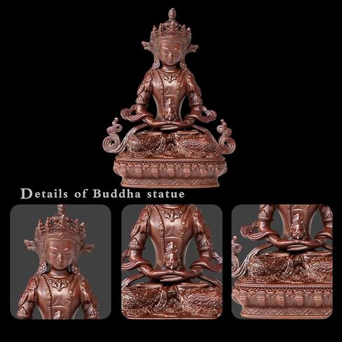 Buddha Statue Indoor, 2.9 inch Handmade Pure Copper Buddha Statues for Home Decor, Vintage Office Bedroom Shelf Decor Entryway (Manjusri) in Saudi Arabia