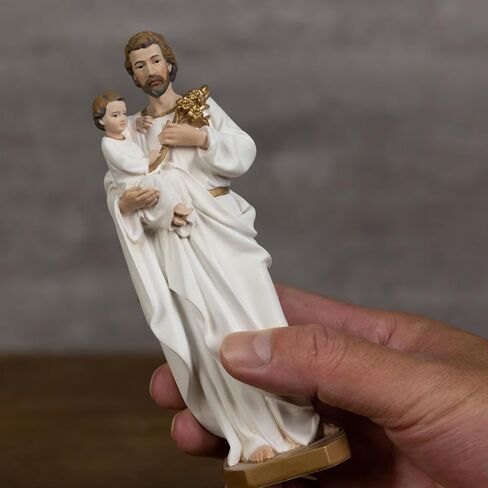 BC Catholic Our Lady of Guadalupe Statue, 7" H Virgen De Guadalupe Figure, Holy Mother Mary Religious Gift, Catholic Decor, Handpainted Renaissance Sculpture Purity & Grace Collection by Buildclassic in Kuwait