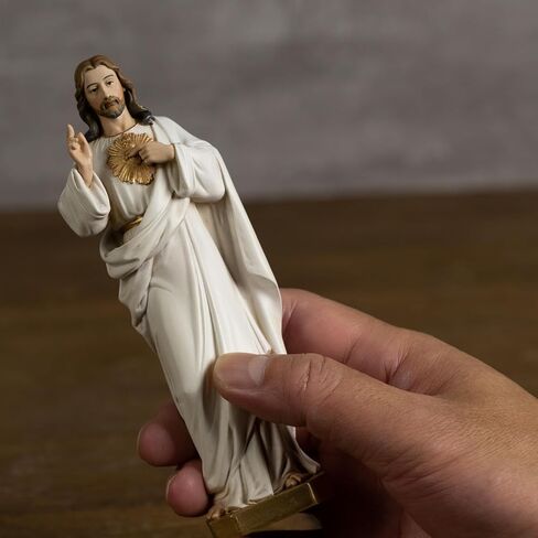 BC Catholic Our Lady of Guadalupe Statue, 7" H Virgen De Guadalupe Figure, Holy Mother Mary Religious Gift, Catholic Decor, Handpainted Renaissance Sculpture Purity & Grace Collection by Buildclassic in Kuwait