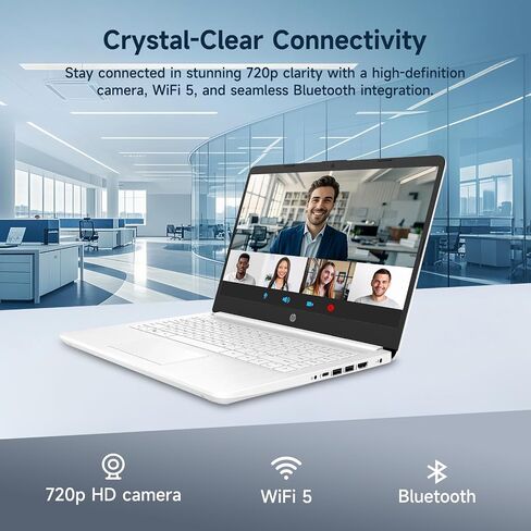 HP 14 "LAPTOP Light Ultral Light للطلاب والأعمال التجارية ، معالج Intel Celeron رباعي النواة ، ذاكرة الوصول العشوائي 8 جيجا بايت ، تخزين 192 جيجا بايت (128 جيجا بايت EMMC + 64GB Ghost Manta SD) ، HDMI ، WiFi ، USB-A&C ، Win 11 in Saudi Arabia
