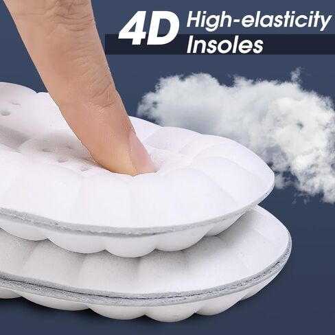 Latex Sport Insoles for Men Women Soft High Elasticity Insole Running Shoes Pad Arch Support Insert Cushion EU 43-45 in Saudi Arabia
