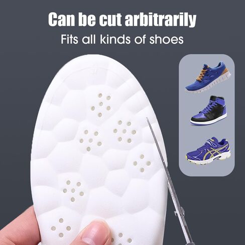 Latex Sport Insoles for Men Women Soft High Elasticity Insole Running Shoes Pad Arch Support Insert Cushion EU 43-45 in Saudi Arabia
