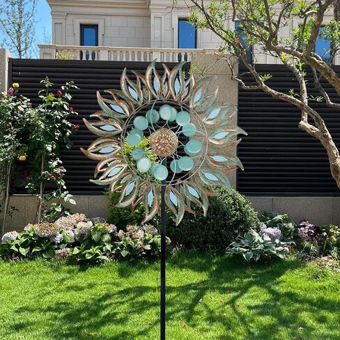 Dreamsoul Wind Spinners في الهواء الطلق ، 22 بوصة مغازل للرياح المعدنية في الهواء الطلق للخارجية للساحة والحديقة ، مغازل الرياح الحركية المزدوجة لحديقة الحديقة الحديقة in Kuwait