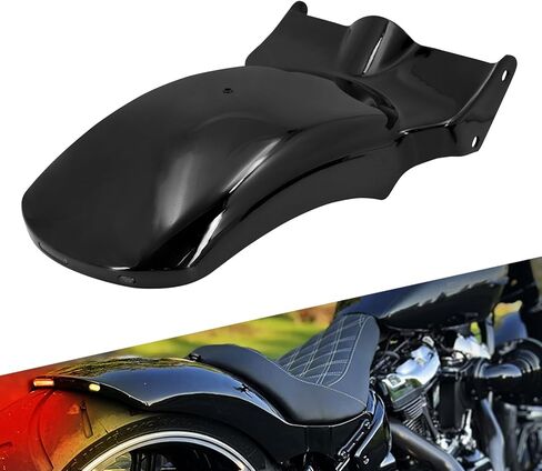 حاجز خلفي للدراجة النارية مع ضوء فرامل إشارة الانعطاف LED مناسب لدراجة Harley Softail Fat Boy FLFB FXBR 2018-2023 in Kuwait