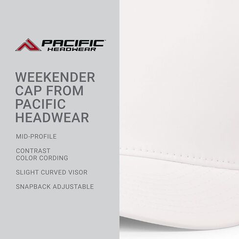 قبعة عطلة نهاية الأسبوع من Pacific Headwear - قبعة Snapback مكونة من 5 ألواح مع قناع منحني ولمسة نهائية مخيطة بشكل احترافي للارتداء اليومي النشط in Saudi Arabia