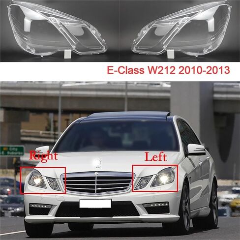 Car Headlight Glass Compatible for Benz E Series W212 2010 2011 2012 2013 Car Parts Transparent Lampshade Shell Car Accessoires(Right) in Saudi Arabia