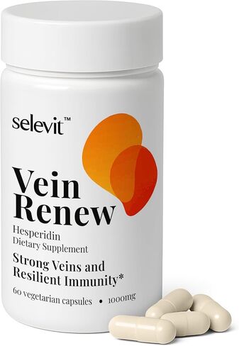 Vein Renew (Hesperidin) 1000 مجم - 60 كبسولة نباتية، مكمل غذائي، مضادات أكسدة طبيعية، الصحة العامة والدورة الدموية، كمية تكفي لمدة 30 يومًا، معتمدة من ممارسات التصنيع الجيدة، صنع في الولايات المتحدة الأمريكية in Saudi Arabia