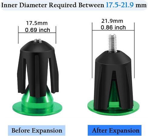 CLUTUTJL 1 Pair Aluminum Bike Handlebar Ends, Purple Bar End Plugs for Road Bike, MTB Bar Ends with Expanding Screw, Capable for Handlebar End Inner Diameter Between 0.69"-0.86"(Purple, 1 Pair) in Saudi Arabia