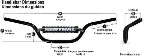 Renthal 999-01-BK-07-185 Twin Wall 999 Mcgrath/Short Black in Saudi Arabia