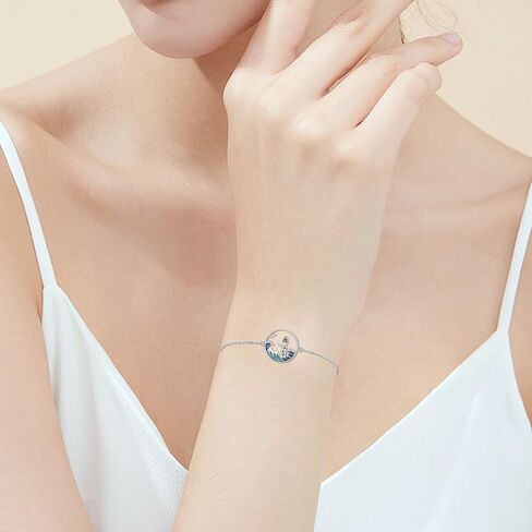 Crab Bracelet Sterling Silver Adjustable Moonstone Crab Bracelet Summer Ocean Sea Crab Jewelry Gifts for Women Birthday Mother's Day in Kuwait