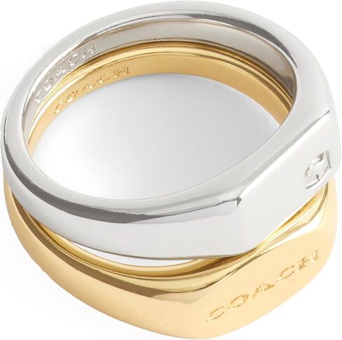 COACH Jewelry Women's Signature Signet Duo Ring Set in Saudi Arabia