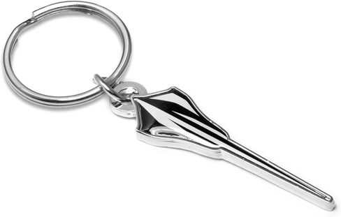 iPick Image for Chevrolet Corvette C8 Stingray Logo Shape 3D Die-Cut Metal Key Chain Key-Charm, Official Licensed in Saudi Arabia