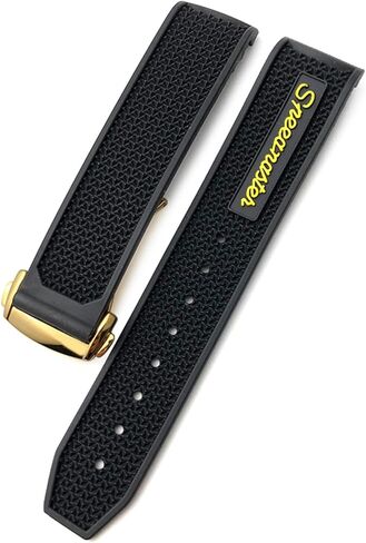 CZKE for Omega Speedmaster Watch Strap Stainless Steel Deployment Buckle 20mm 21mm 22mm Rubber Silicone Watchband (Color : Black Black Black, Size : 20mm) in Kuwait