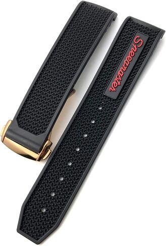 CZKE for Omega Speedmaster Watch Strap Stainless Steel Deployment Buckle 20mm 21mm 22mm Rubber Silicone Watchband (Color : Black Black Black, Size : 20mm) in Kuwait