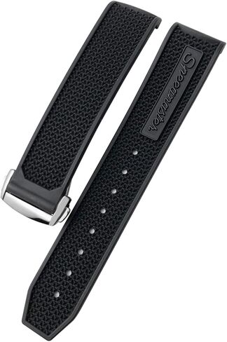 CZKE for Omega Speedmaster Watch Strap Stainless Steel Deployment Buckle 20mm 21mm 22mm Rubber Silicone Watchband (Color : Black Black Black, Size : 20mm) in Kuwait