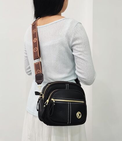 Vintage Leather Saddle Bag Purse for Women Small Tote Bag with Compartments Trendy Crossbody Purses for Women 2025 in Kuwait