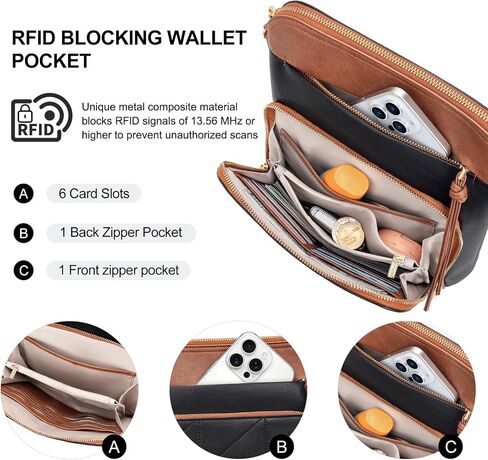 nuoku Crossbody Bag for Women,Small Lightweight Medium Shoulder Handbags Soft Leather Women's Crossbody Pursewith Tassel in Saudi Arabia