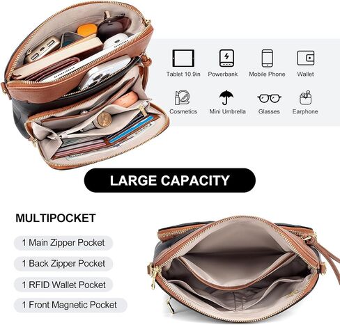 nuoku Crossbody Bag for Women,Small Lightweight Medium Shoulder Handbags Soft Leather Women's Crossbody Pursewith Tassel in Saudi Arabia