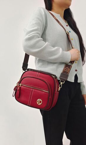 Vintage Leather Saddle Bag Purse for Women Small Tote Bag with Compartments Trendy Crossbody Purses for Women 2025 in Kuwait