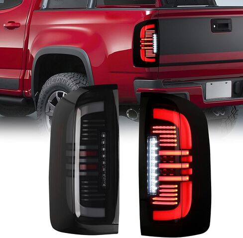 مصابيح LED للطرق الوعرة من Nixon متتابعة لسيارة Chevy Colorado 2015 2016 2017 2018 2019 2020 2021 2022 استبدال مجموعة المصابيح الخلفية تصميم LED كامل مع إشارة انعطاف تسلسلية، عدسات دخان in Kuwait