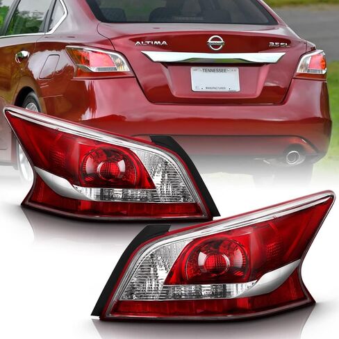 ACANII - For 2013 2014 2015 Nissan Altima 4-Door Sedan [Factory OE Style] Tail Lights Brake Lamps Replacement Left+Right, Red in Saudi Arabia
