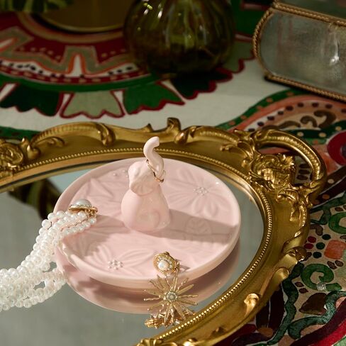 Bohemian Chic Ceramic Jewelry Dishes Set of 3 - Hand-Painted with Sun, Moon and Flower Motifs - Ethnic Style Home Decor Accents for Rings, Earrings, and Bracelets for Free-Spirited Souls in Saudi Arabia