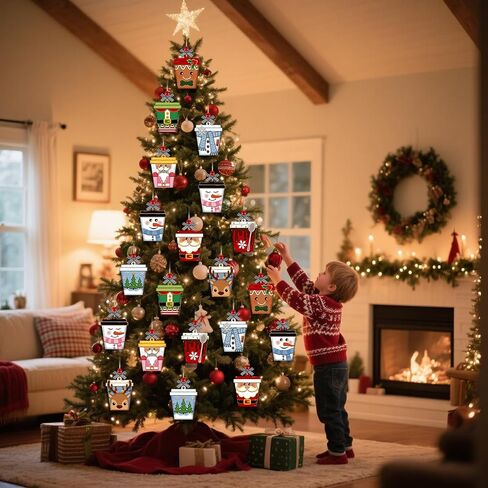 20 Pcs Christmas Card Money Gift Holder Ornaments Wooden Christmas Tree Nutcracker Cocoa Gingerbread Snowman Santa Claus Money Gift Card Sleeves Xmas Hanging Decoration for Winter Holiday in Saudi Arabia