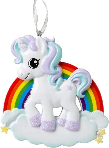 2025 Unicorn Christmas Ornament - Sparkle Unicorn - Personalized & Customizable Holiday Keepsake – Cute Pink Rainbow Xmas Tree Decoration – Unique Ornament Gift for Girls & Kids in Saudi Arabia
