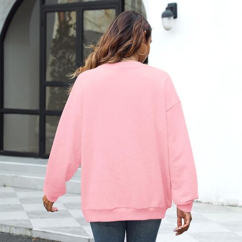 Cute Pink Bow Sweatshirt Women Preppy Aesthetic Graphic Sweatshirts Coquette Hoodie Pullover Long Sleeve Shirts in Kuwait