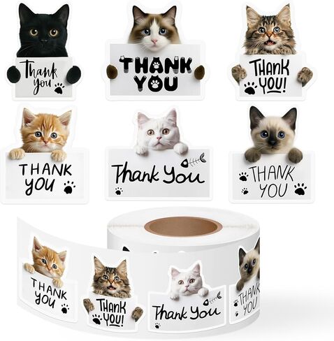 600Pcs Dog Thank You Stickers Roll Cute Puppy Adhesive Labels Tags for Supporting My Small Business Envelope Seals Packing Wrapping DIY Crafts Decor Pet Store Hospital Greeting Cards Party Favors Gift in Kuwait