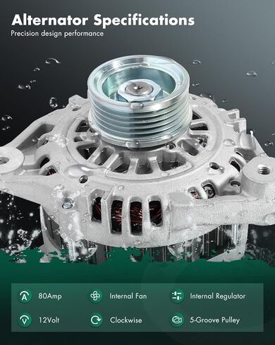 مولد كهربائي جديد من SCITOO 80Amp 5 أسلاك لاستبدال نيسان فرونتير 1999-2002، لنيسان إكستيرا 2000-2002 13789 in Saudi Arabia