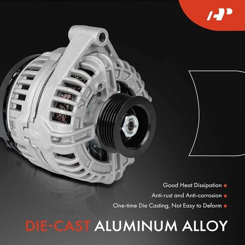 A-Premium Alternator Compatible with Chevrolet Impala 2004-2005, Monte Carlo 2003-2005 & Buick Regal 2004, 3.8L, 12V 105A 6-Groove Pulley Clockwise, Replace# 10339422, 0124415035 in Saudi Arabia