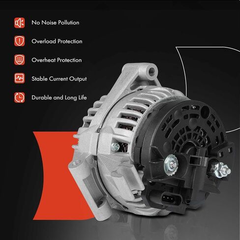 A-Premium Alternator Compatible with Chevrolet Impala 2004-2005, Monte Carlo 2003-2005 & Buick Regal 2004, 3.8L, 12V 105A 6-Groove Pulley Clockwise, Replace# 10339422, 0124415035 in Saudi Arabia