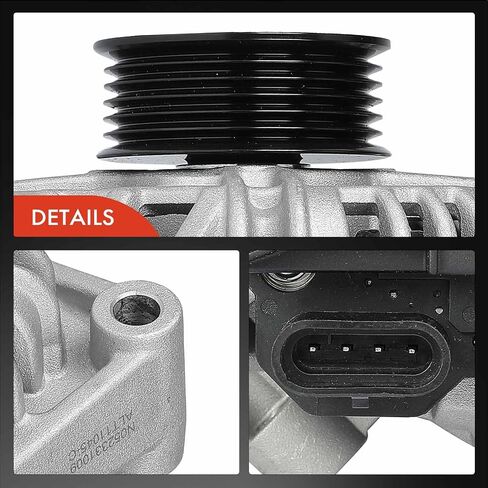 A-Premium Alternator Compatible with Chevrolet Impala 2004-2005, Monte Carlo 2003-2005 & Buick Regal 2004, 3.8L, 12V 105A 6-Groove Pulley Clockwise, Replace# 10339422, 0124415035 in Saudi Arabia