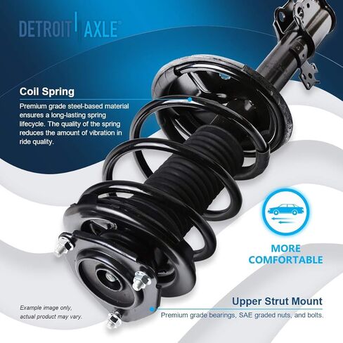 Detroit Axle - AWD Front 18pc Suspension Kit for 2001-2005 Toyota RAV4, Struts w/Coil Spring Control Arms Tie Rods Boots Ball Joints Rear Shock Absorbers Sway Bars 2002 2003 2004 Replacement in Saudi Arabia