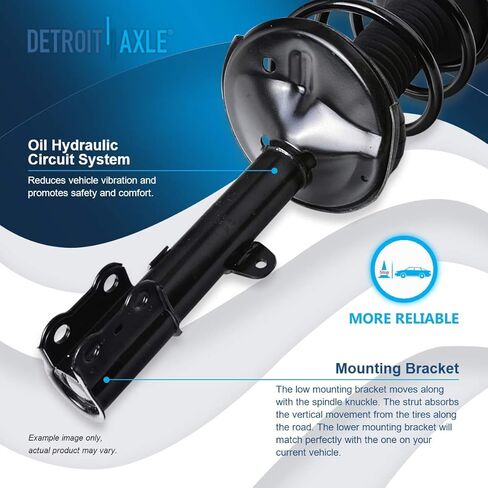 Detroit Axle - AWD Front 18pc Suspension Kit for 2001-2005 Toyota RAV4, Struts w/Coil Spring Control Arms Tie Rods Boots Ball Joints Rear Shock Absorbers Sway Bars 2002 2003 2004 Replacement in Saudi Arabia