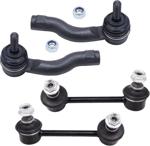 Detroit Axle - AWD Front 18pc Suspension Kit for 2001-2005 Toyota RAV4, Struts w/Coil Spring Control Arms Tie Rods Boots Ball Joints Rear Shock Absorbers Sway Bars 2002 2003 2004 Replacement in Saudi Arabia