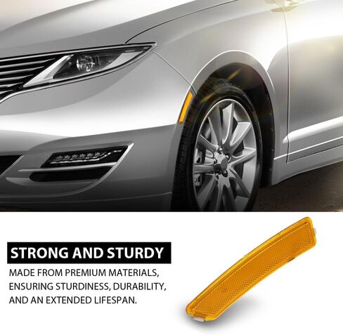 G-PLUS Front Left Bumper Reflector Side Marker Light Lamp, Compatible with Lincoln MKZ 2013-2016, Driver Side, DP5Z13A565F, FO1084100C in Saudi Arabia