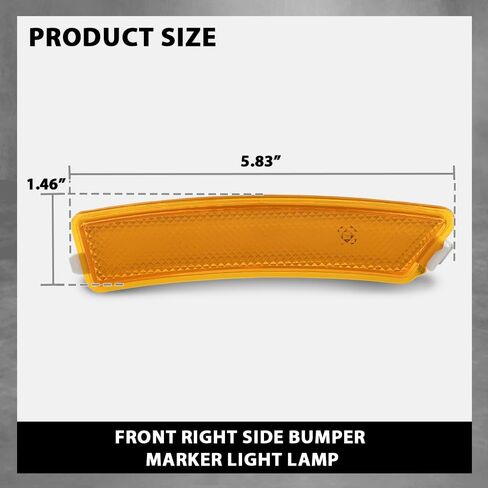 G-PLUS Front Left Bumper Reflector Side Marker Light Lamp, Compatible with Lincoln MKZ 2013-2016, Driver Side, DP5Z13A565F, FO1084100C in Saudi Arabia