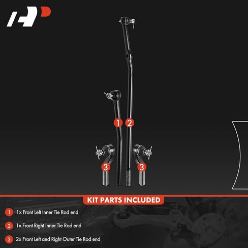 A-Premium Set of 4, Front Inner Outer Tie Rod End Kit, Compatible with Ford E-150 E-250 2008-2014, E-350 E-450 Super Duty 2008-2019 2021 in Saudi Arabia