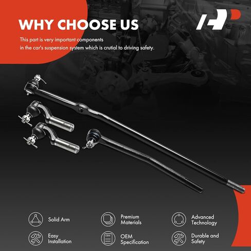 A-Premium Set of 4, Front Inner Outer Tie Rod End Kit, Compatible with Ford E-150 E-250 2008-2014, E-350 E-450 Super Duty 2008-2019 2021 in Saudi Arabia