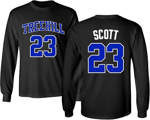 تي شيرت Ravens Basketball Movie #23 Nathan Scott One Tree Hill Jersey Style للرجال بأكمام طويلة in Kuwait