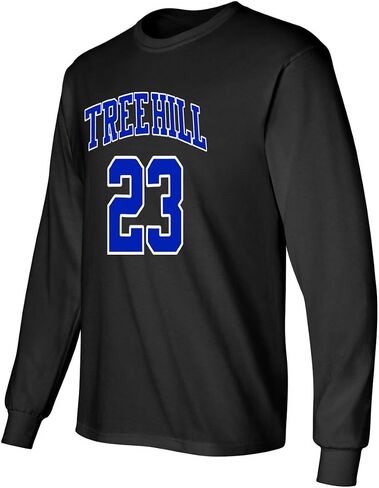 تي شيرت Ravens Basketball Movie #23 Nathan Scott One Tree Hill Jersey Style للرجال بأكمام طويلة in Kuwait