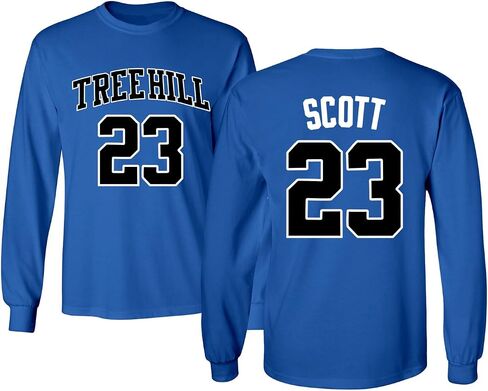 تي شيرت Ravens Basketball Movie #23 Nathan Scott One Tree Hill Jersey Style للرجال بأكمام طويلة in Kuwait