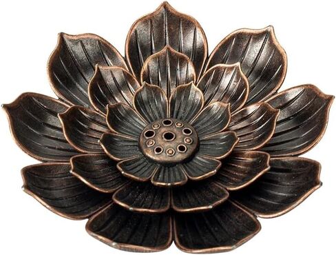 Incense Burner, Incense Holder for Sticks, Brass Lotus Incense Stick Holder and Detachable Ash Catcher in Saudi Arabia